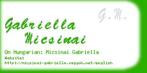 gabriella micsinai business card